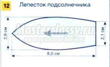 Лепестки для подсолнуха из бумаги