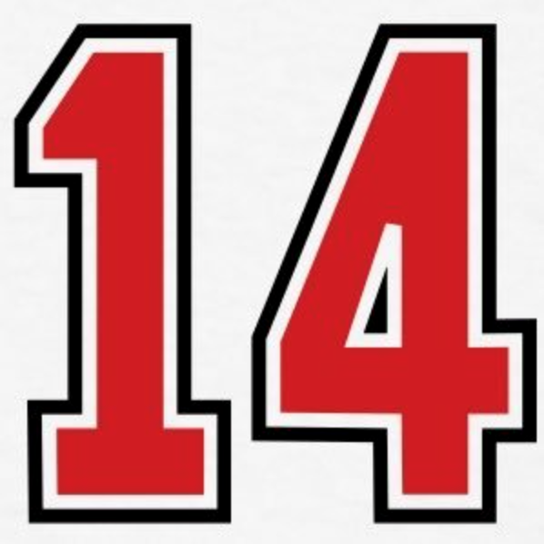 Номер 1 14 15. Цифра 14. Красивое число 14. Цифра 14 картинка. Красные цифры для печати.