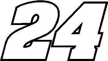Цифры 24 шаблон