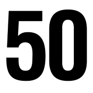 Цифра 50 черная