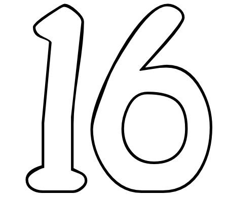 Цифра 16 картинка