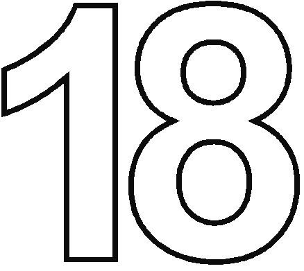 Цифра 6 трафарет