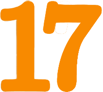 Цифра 17 трафарет