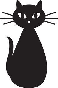 Трафарет кошек для Хэллоуина