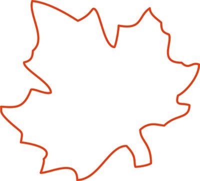 Контур кленового листа для вырезания