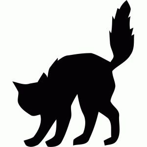 Трафарет кошки на Хэллоуин