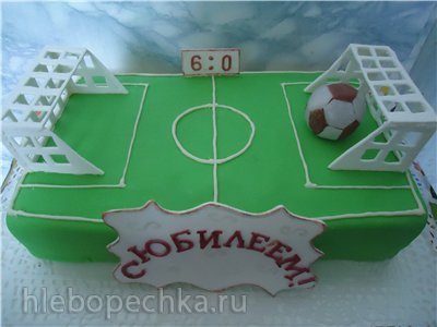 Футбольные ворота на торт