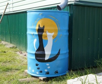 Бочка для воды разрисовать