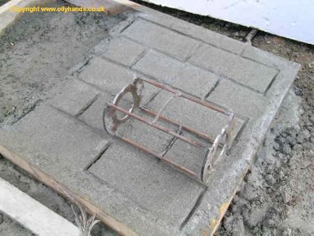 Железный штамп для бетона