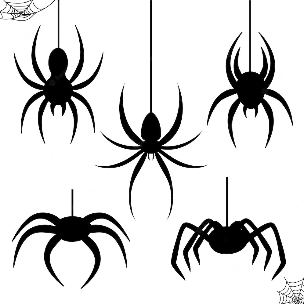 Трафарет паука на Хэллоуин на лице