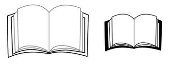 Трафарет открытая книга