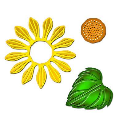 Лист подсолнуха трафарет