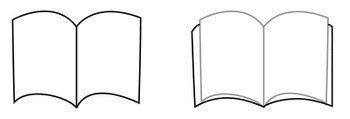 Трафарет книги для вырезания