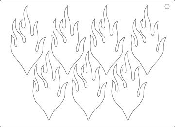 Трафареты пламени огня для вырезания из бумаги (41 фото)
