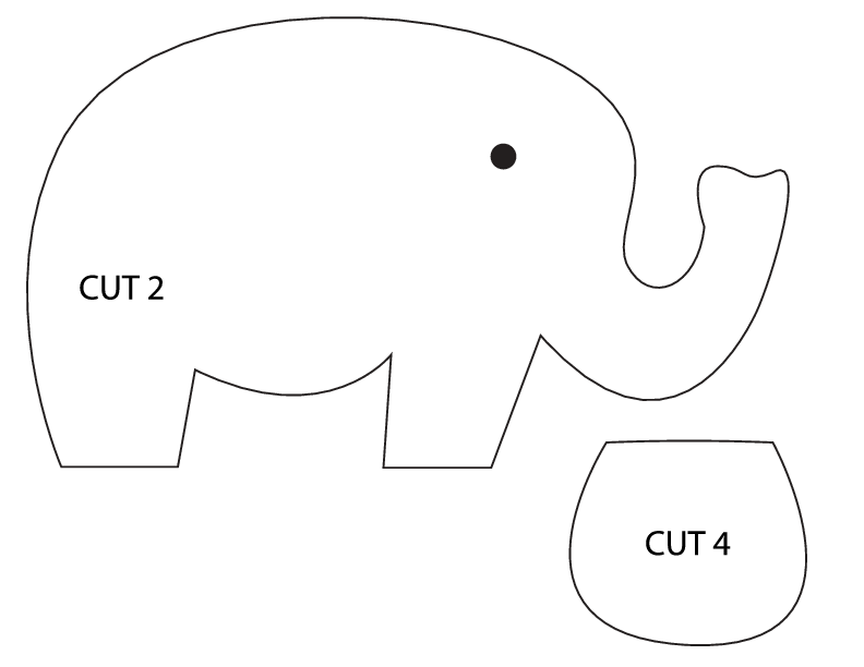 Выкройка слоника