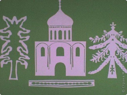 Аппликация Церковь из бумаги