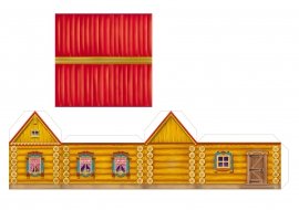 Деревенский домик развертка