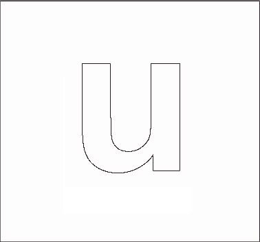 Трафарет буквы u