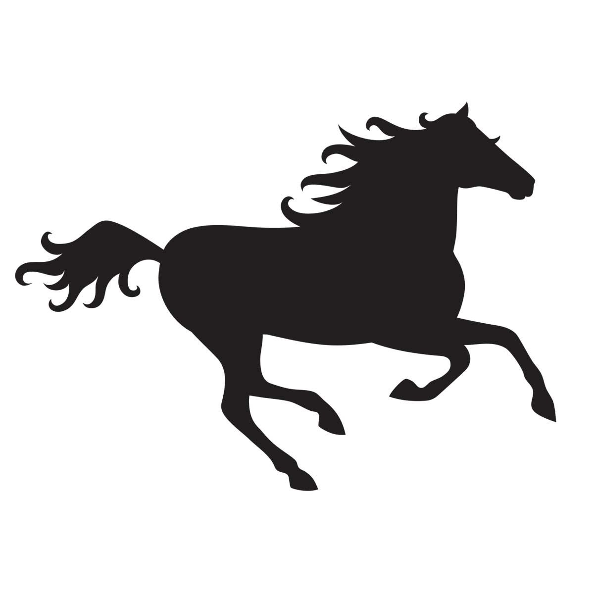 Силуэт бегущей лошади