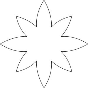 Трафарет цветка 8 лепестков
