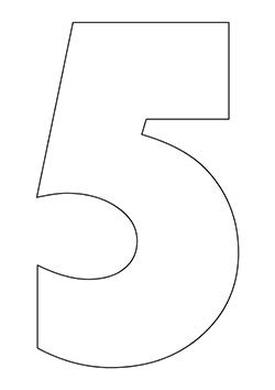 Цифра 5 трафарет