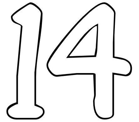 Цифра 15 трафарет для торта