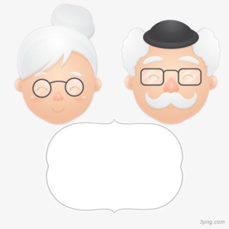 Лицо бабушки и дедушки
