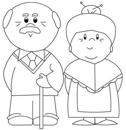 Бабушка и дедушка рисунок