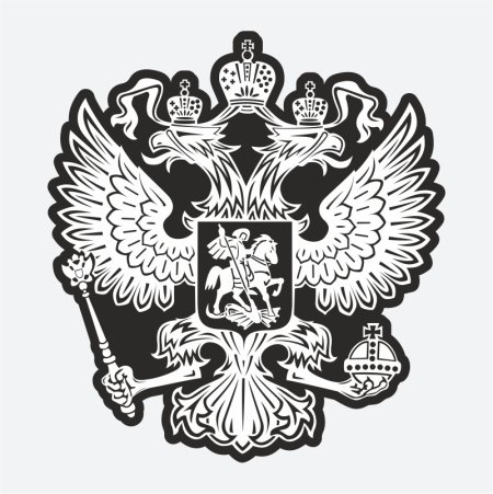 Герб России рисунок карандашом