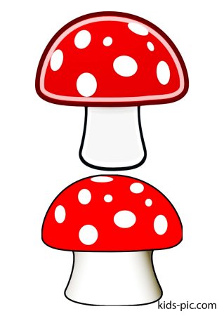 Мухомор раскраска