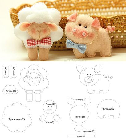 Игрушки из фетра выкройки