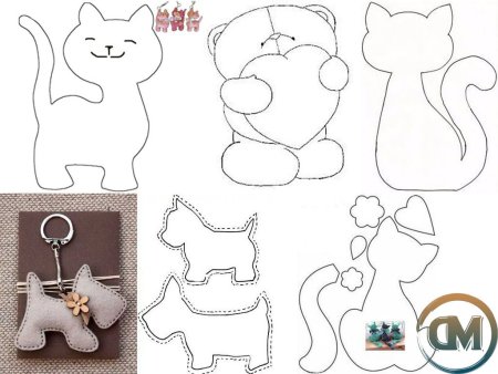 Игрушки из фетра выкройки