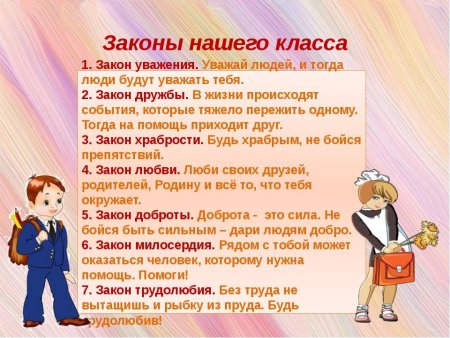 Информация для школьного уголка