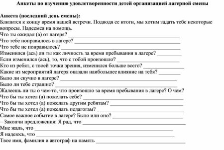 Анкетирование родителей в детском саду