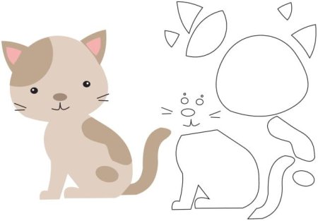 Аппликация "котик"