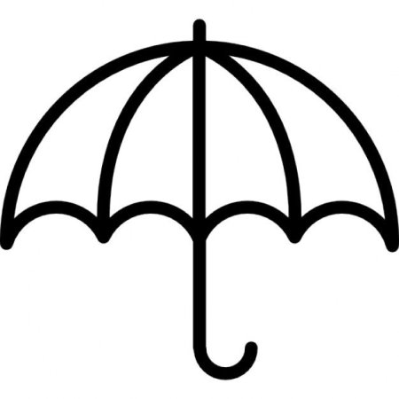 Трафарет зонтика для вырезания