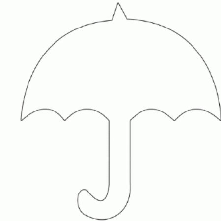 Трафарет зонтика для вырезания