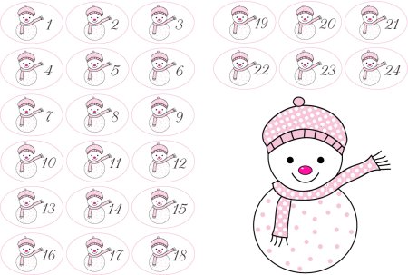 Adventskalender раскраска