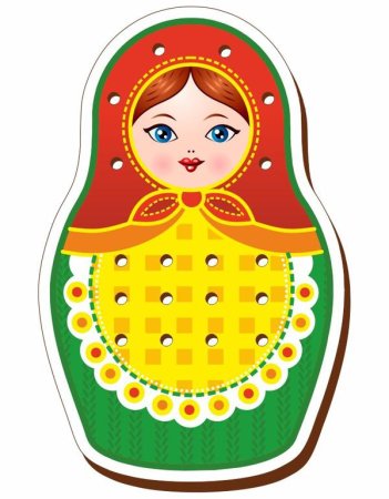 Матрёшка трафарет для раскрашивания