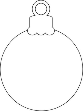 Новогодний шар шаблон