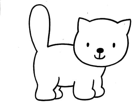 Трафарет котенка для вырезания