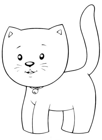 Котики. Раскраска для малышей