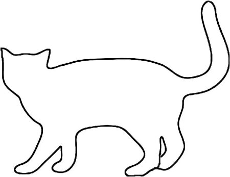 Трафарет кошки для рисования
