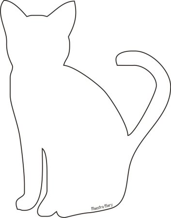 Трафарет кошки для рисования