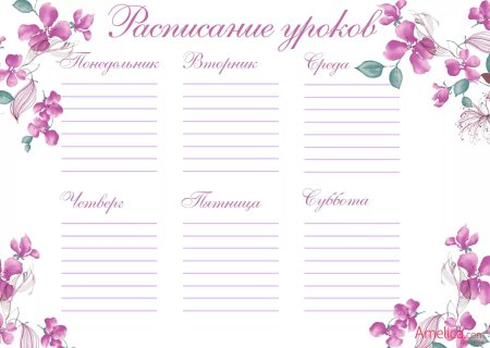 Расписание уроков