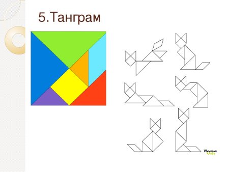 Танграм лиса схема