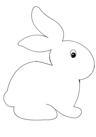 Трафарет зайчика