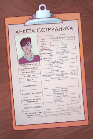 Анкета персонажа