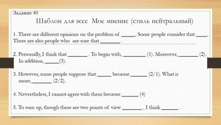 План как писать сочинение по английскому