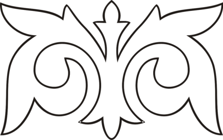 Казахский орнамент трафарет